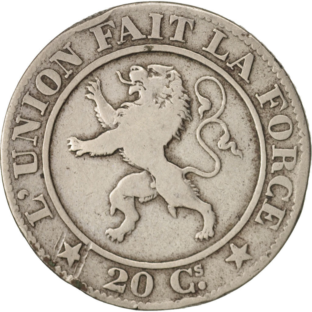 Belgium, Leopold I, 20 Centimes, 1861, F(12-15), Copper-nickel, KM:20