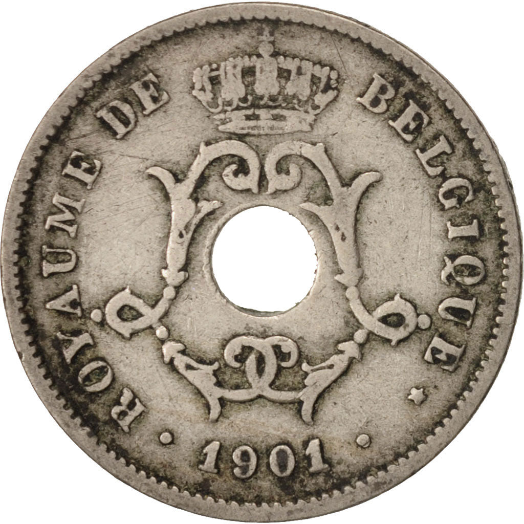 Coin, Belgium, 10 Centimes, 1901, EF(40-45), Copper-nickel, KM:48