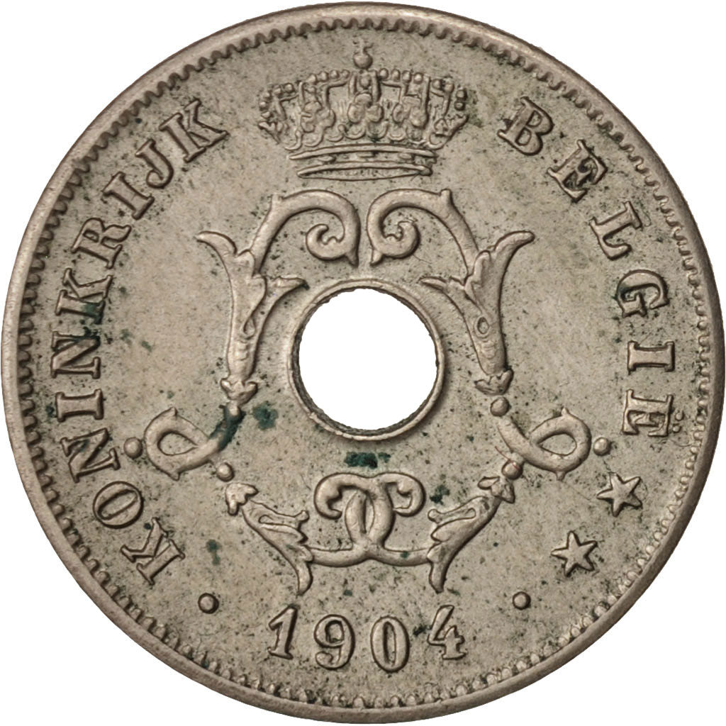Belgium, 10 Centimes, 1904, EF(40-45), Copper-nickel, KM:53