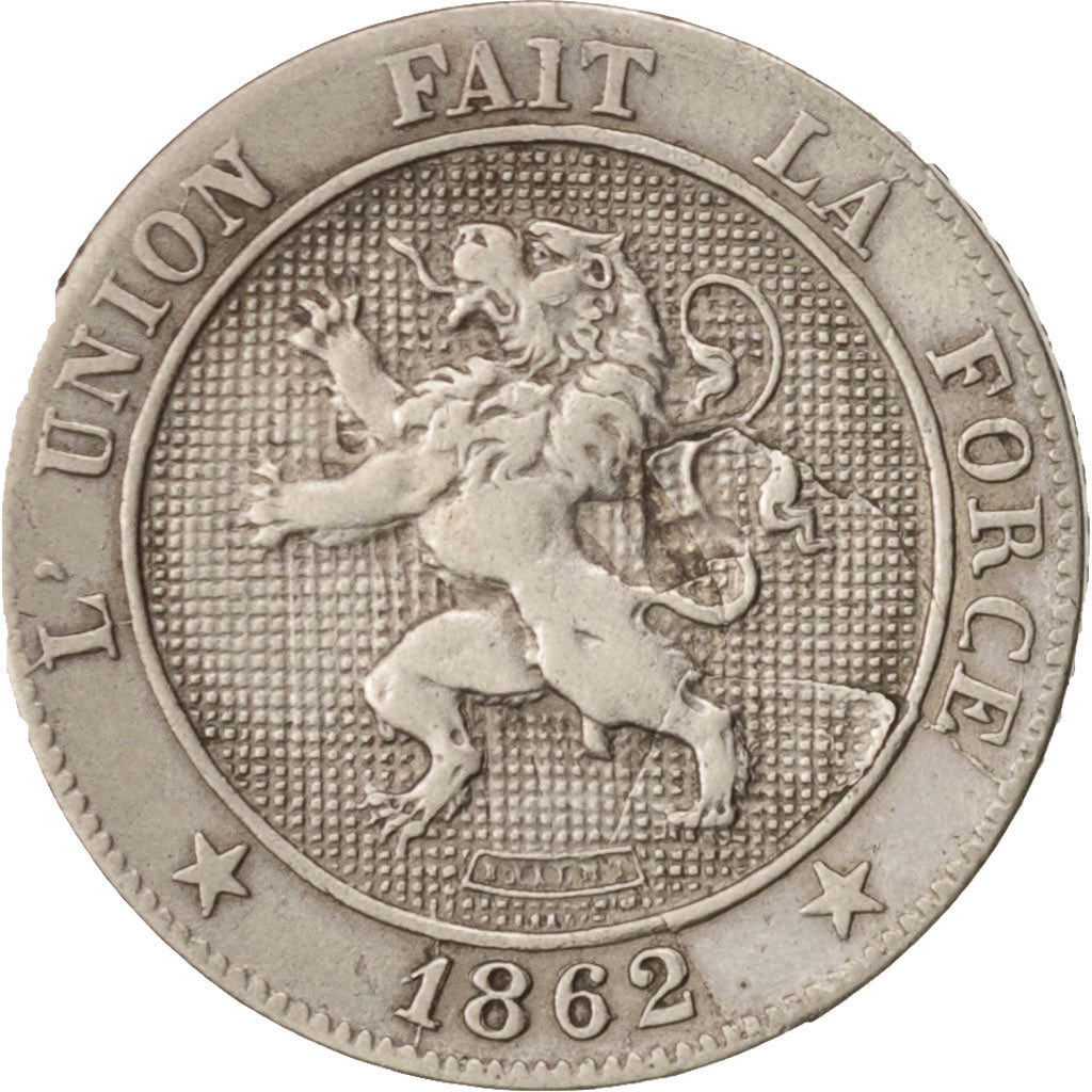 Belgium, Leopold I, 5 Centimes, 1862, EF(40-45), Copper-nickel, KM:21