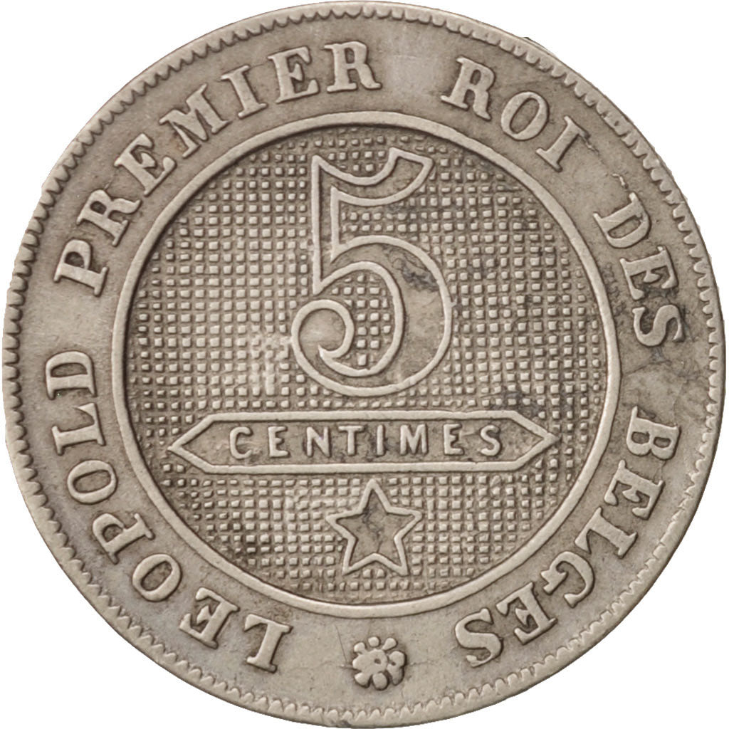 Belgium, Leopold I, 5 Centimes, 1862, EF(40-45), Copper-nickel, KM:21
