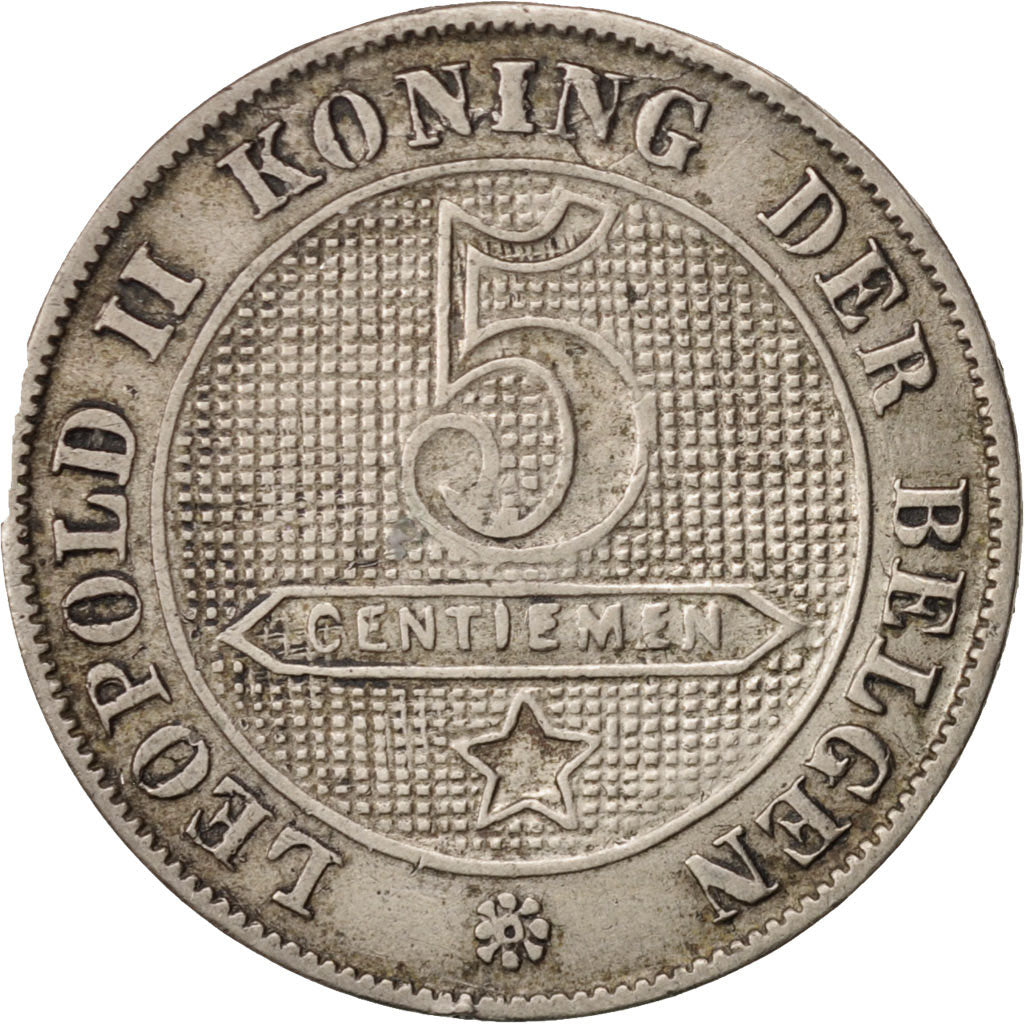 Belgium, 5 Centimes, 1901, VF(30-35), Copper-nickel, KM:45