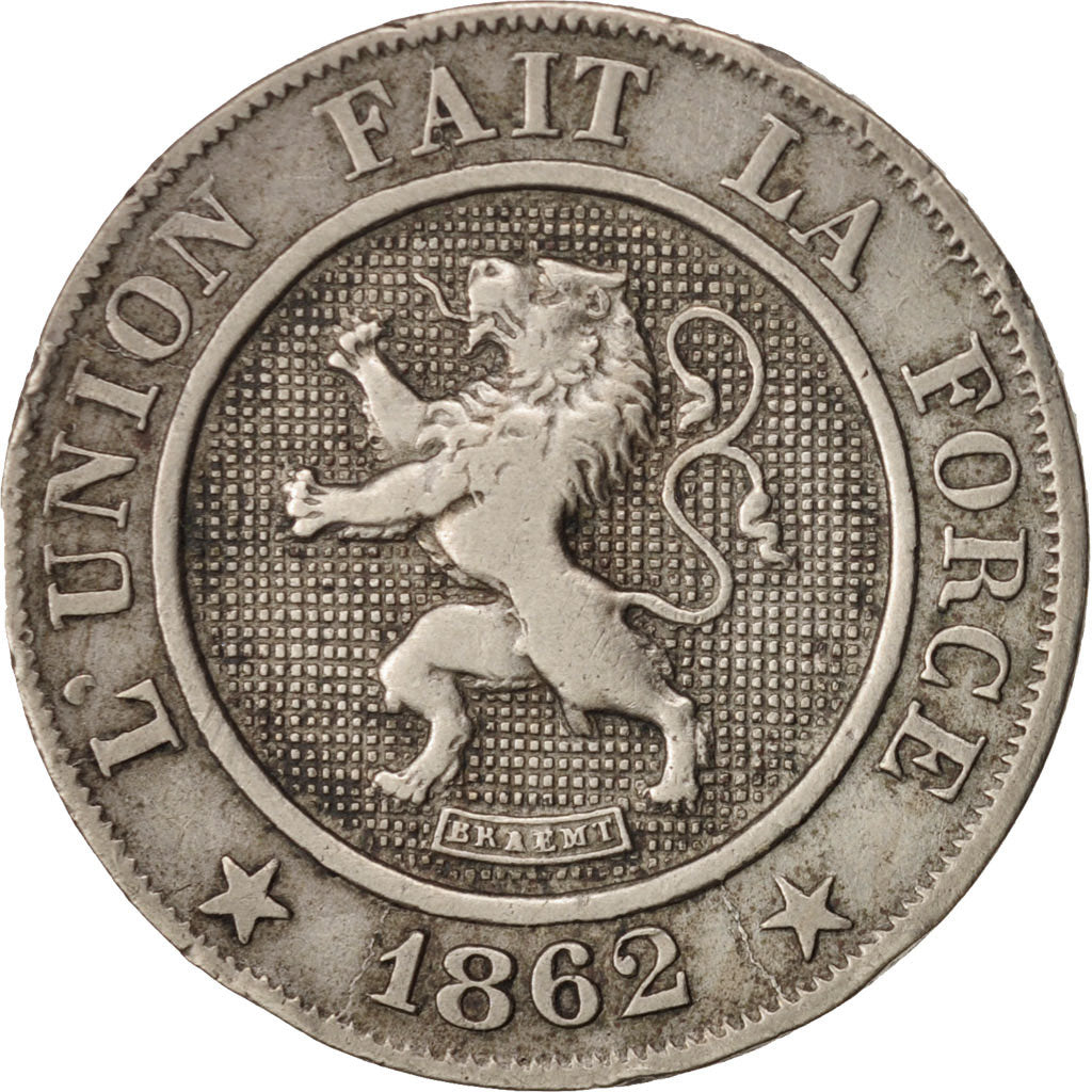 Belgium, Leopold I, 10 Centimes, 1862, EF(40-45), Copper-nickel, KM:22