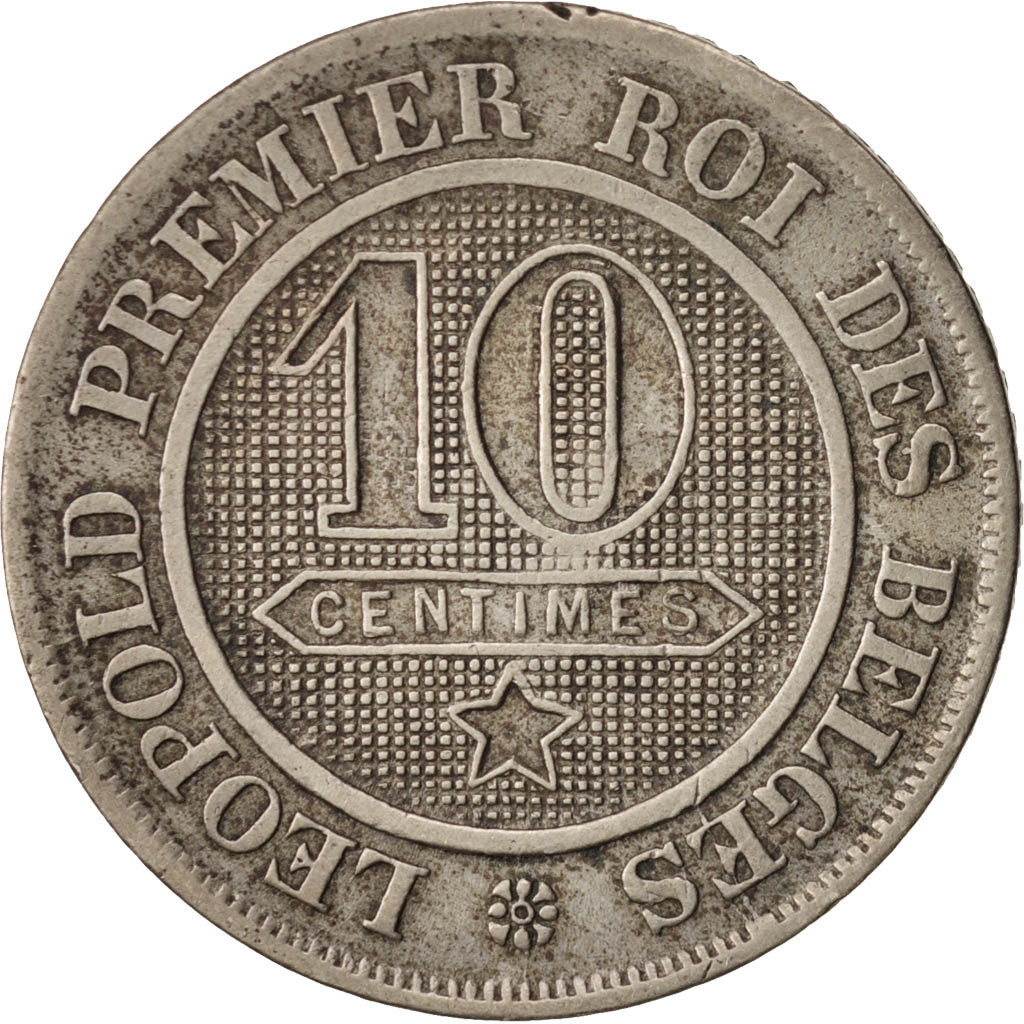 Belgien, Leopold I, 10 Centimes, 1863, SS, Copper-nickel, KM:22