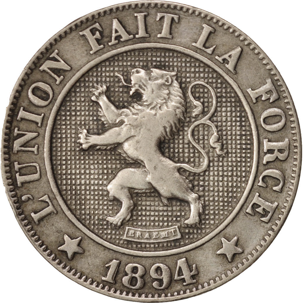 Coin, Belgium, Leopold II, 10 Centimes, 1894, EF(40-45), Copper-nickel, KM:42
