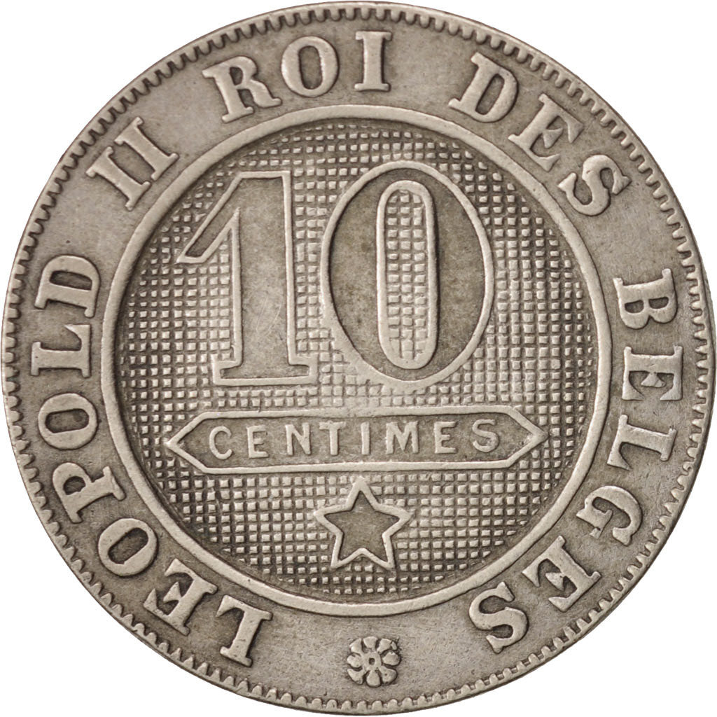 Coin, Belgium, Leopold II, 10 Centimes, 1894, EF(40-45), Copper-nickel, KM:42