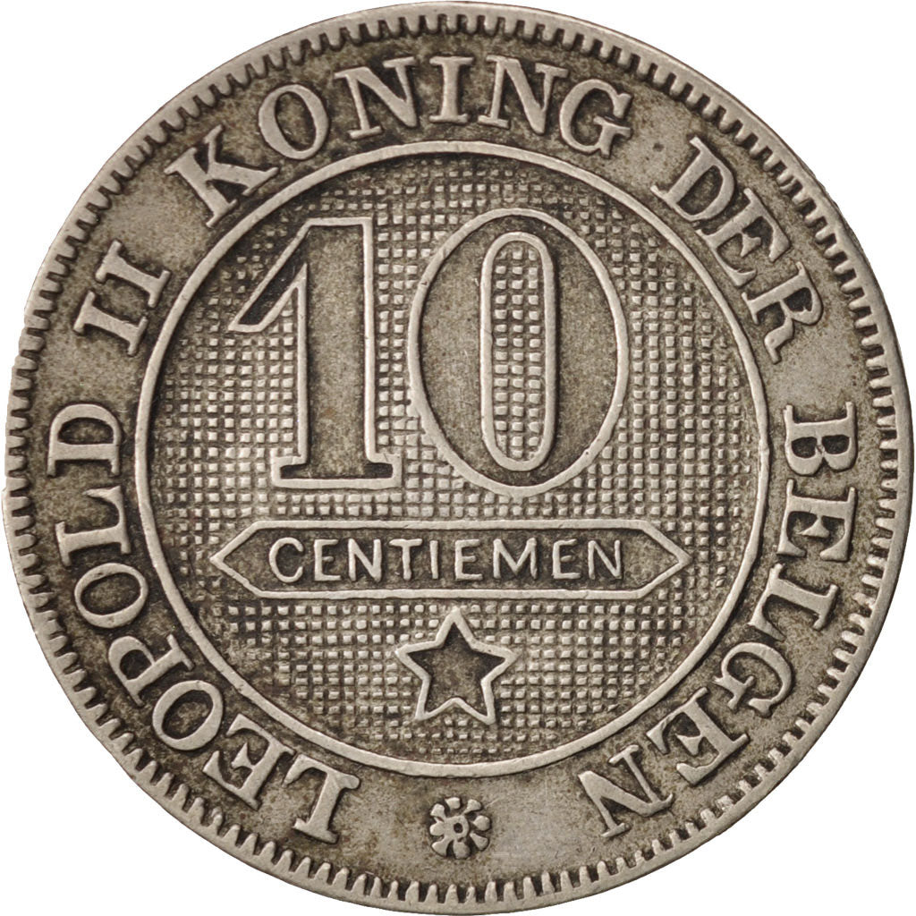 Belgium, Leopold II, 10 Centimes, 1894, VF(30-35), Copper-nickel, KM:43