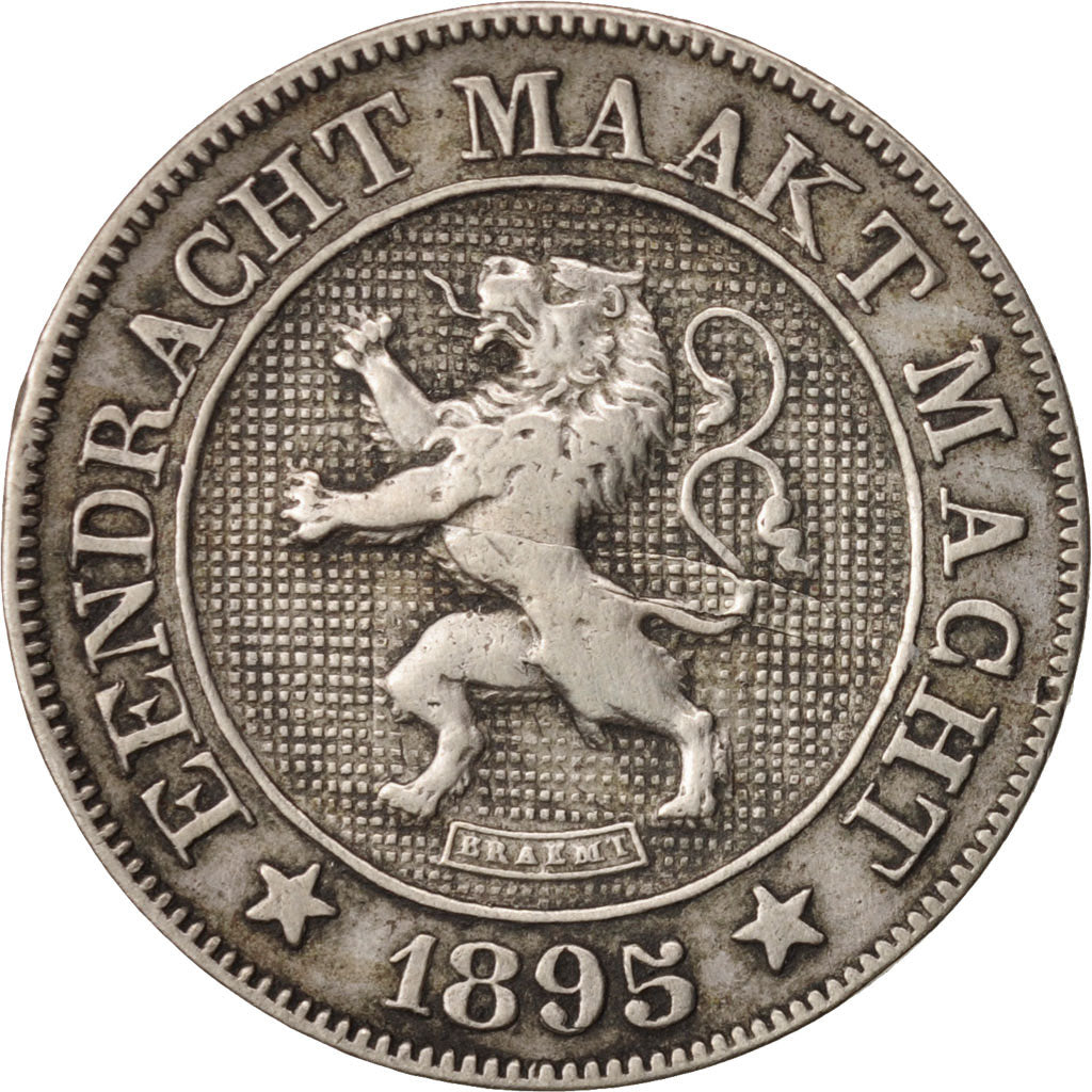 Belgium, Leopold II, 10 Centimes, 1895, EF(40-45), Copper-nickel, KM:43