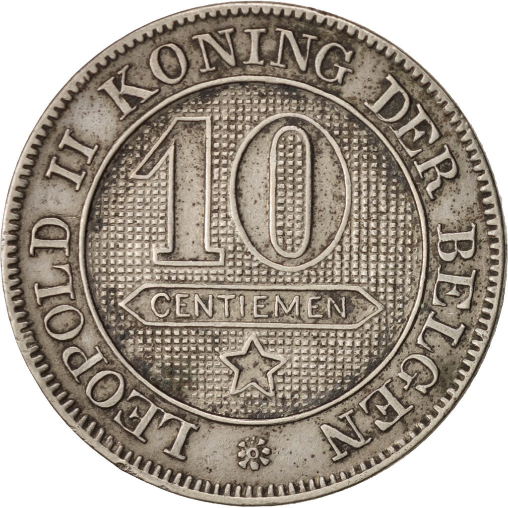 Belgium, Leopold II, 10 Centimes, 1898, EF(40-45), Copper-nickel, KM:43