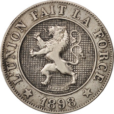 Belgio, Leopold II, 10 Centimes, 1898, BB, Rame-nichel, KM:42