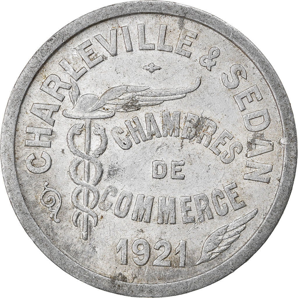 Coin, France, Chambres de Commerce, Charleville-Sedan, 10 Centimes, 1921