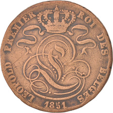 Belgium, Leopold I, 5 Centimes, 1851, VF(20-25), Copper, KM:5.1