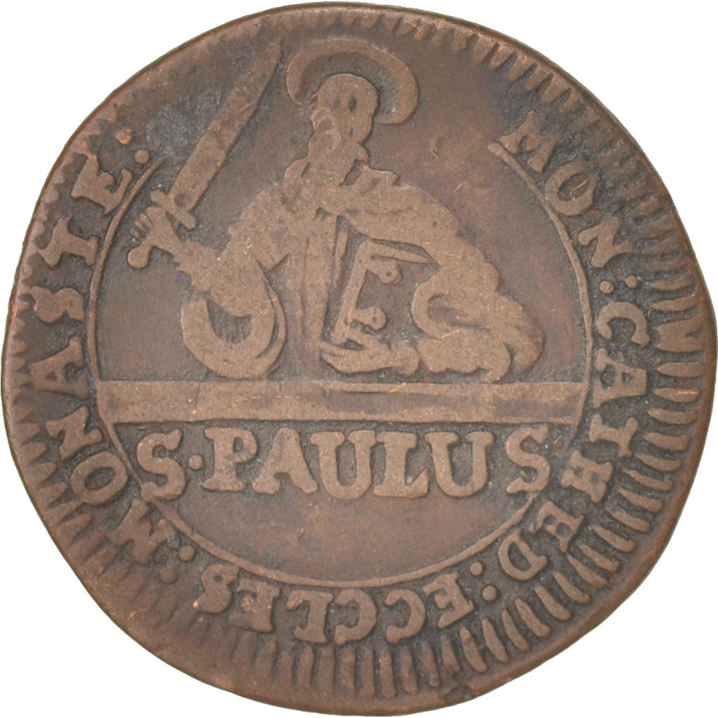 German States, MUNSTER, 3 Pfenning, 1759, VF(20-25), Copper, KM:430