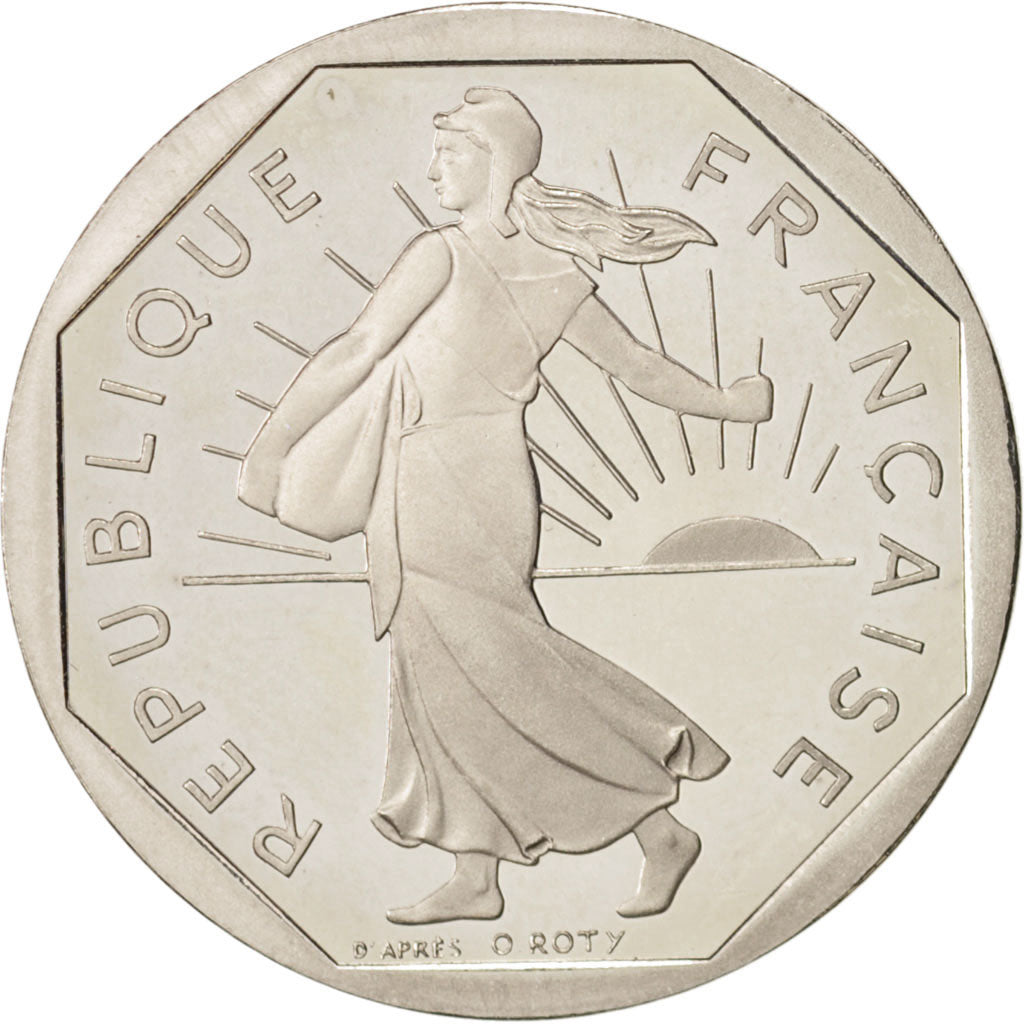 France, Semeuse, 2 Francs, 2001, MS(60-62), Nickel, KM:942.2, Gadoury:547b