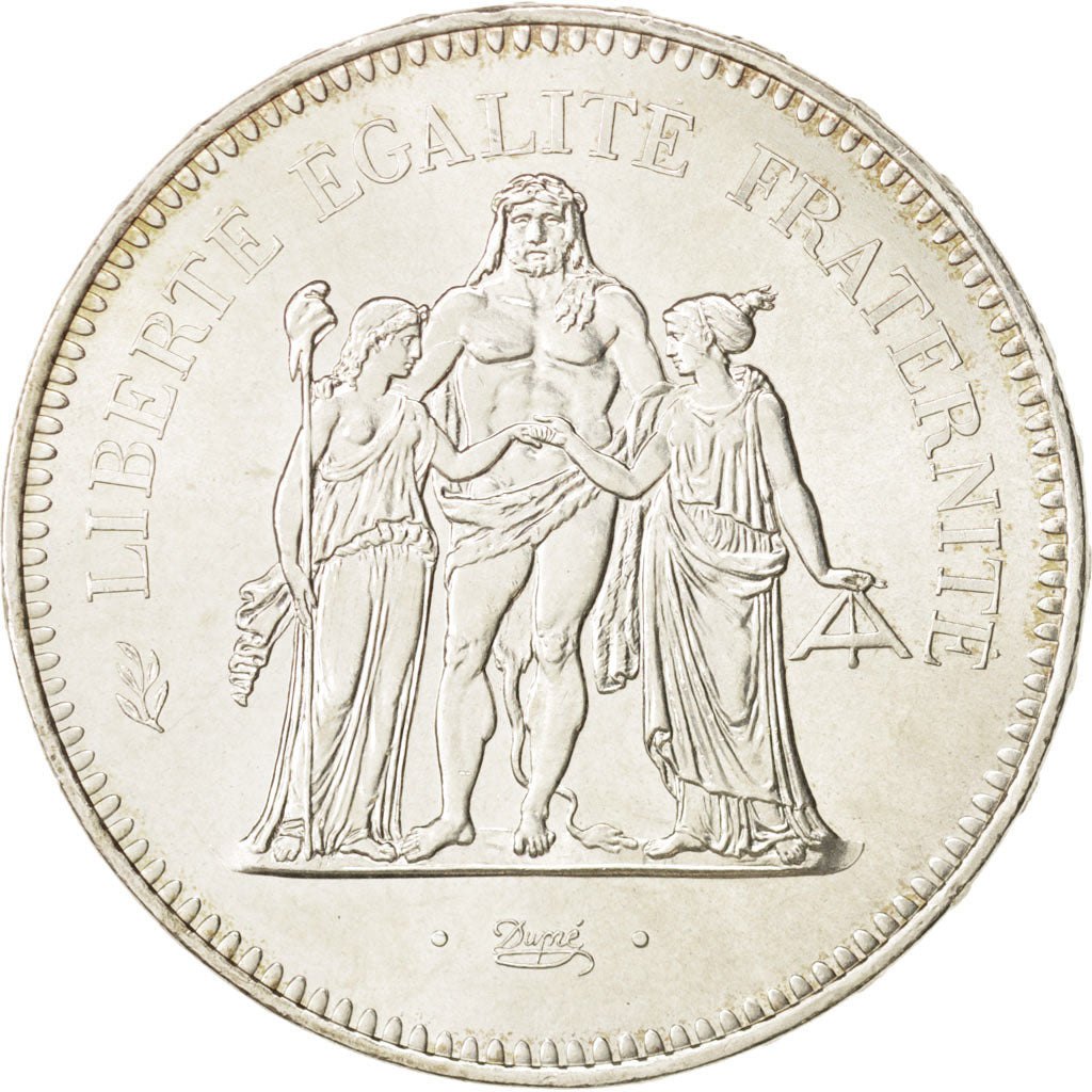 France, Hercule, 50 Francs, 1979, Paris, MS(63), Silver, KM:941.1, Gadoury:882