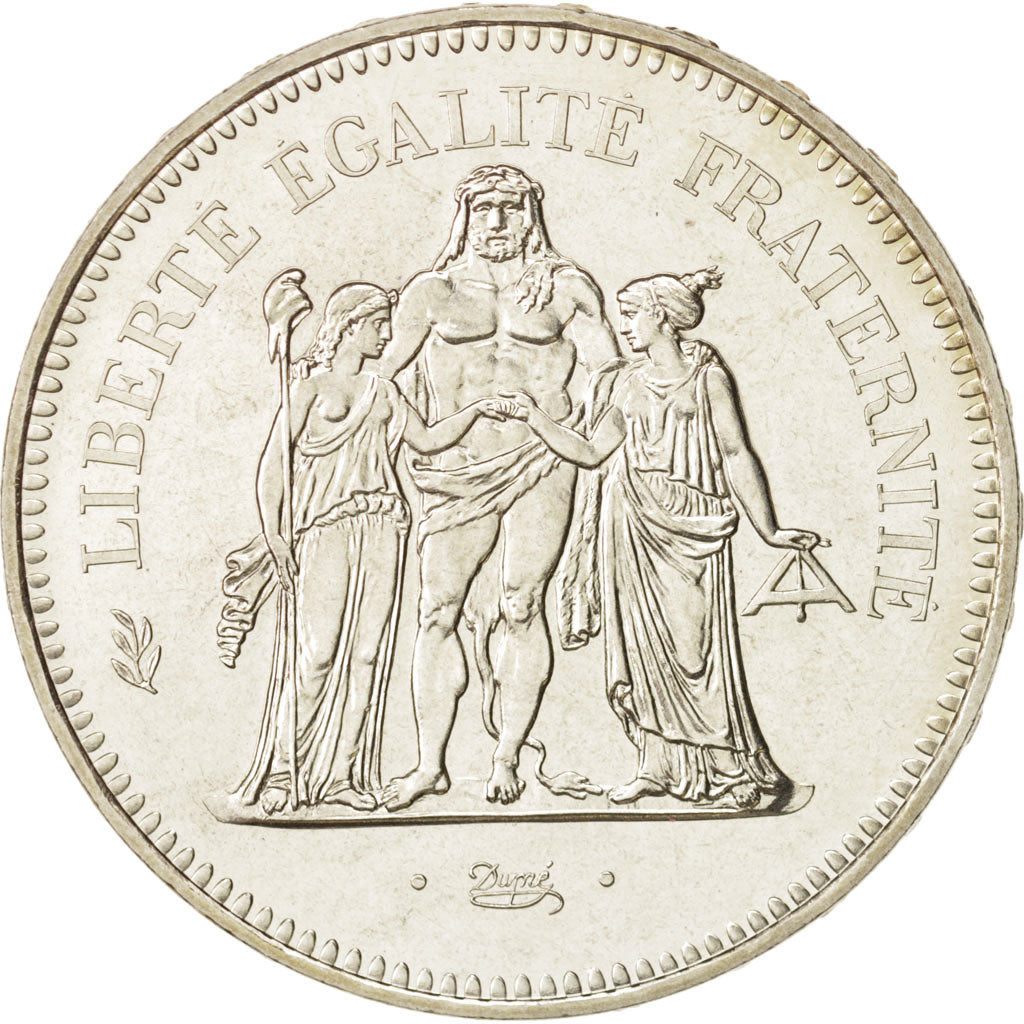 France, Hercule, 50 Francs, 1980, Paris, MS(63), Silver, KM:941.1, Gadoury:882