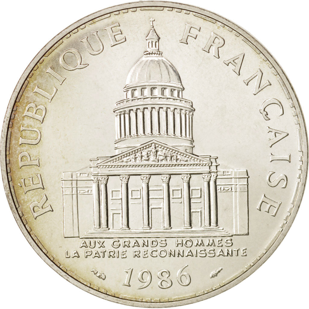 France, Panthéon, 100 Francs, 1986, Paris, MS(63), Silver, KM:951.1