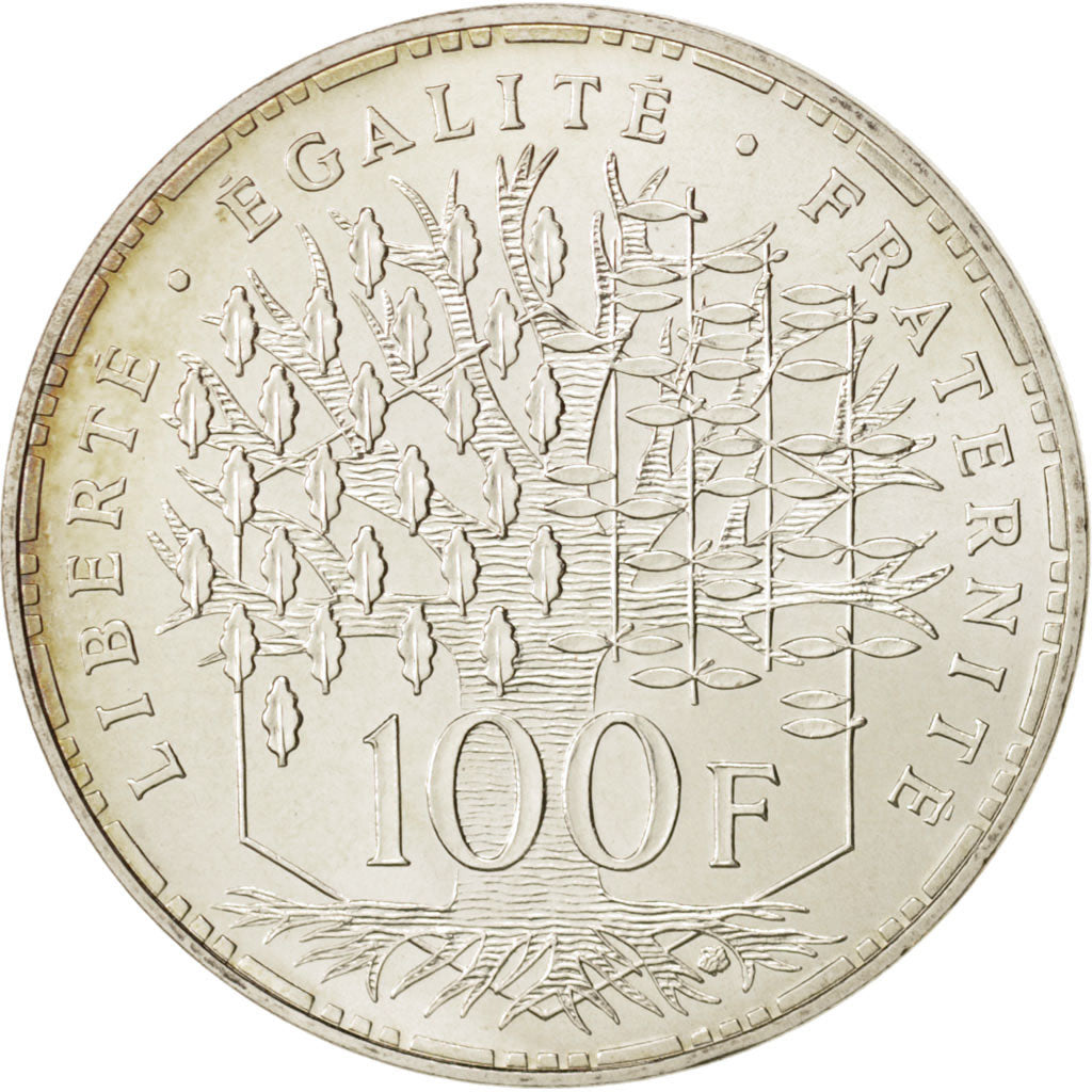 France, Panthéon, 100 Francs, 1986, Paris, MS(63), Silver, KM:951.1