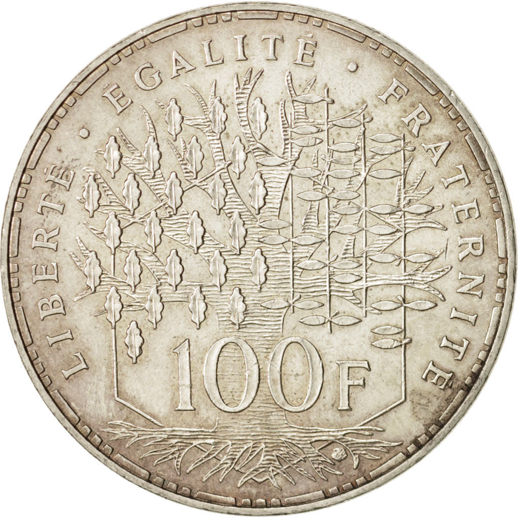 Frankreich, Panthéon, 100 Francs, 1987, Paris, VZ, Silber, KM:951.1
