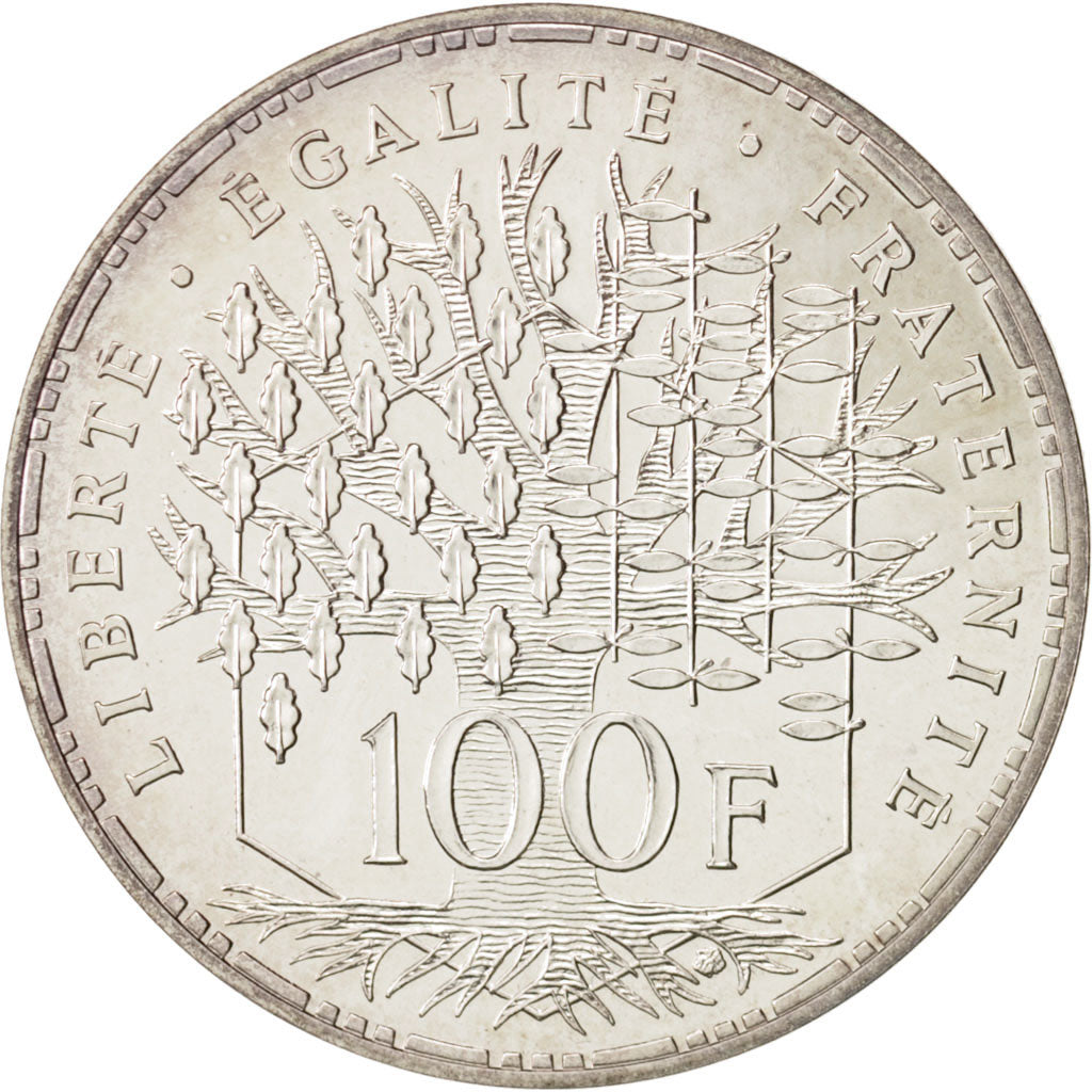 France, Panthéon, 100 Francs, 1988, Paris, MS(63), Silver, KM:951.1