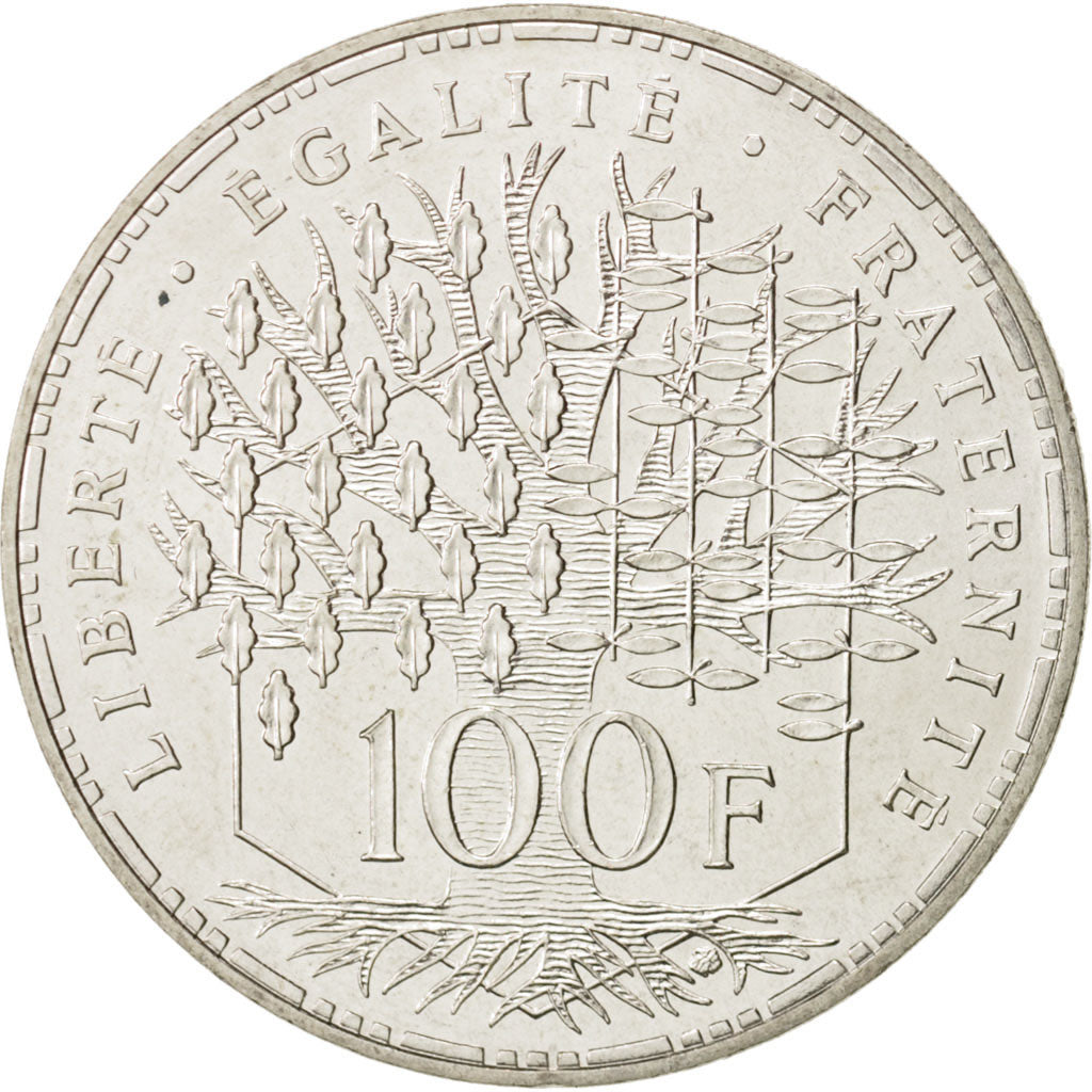 France, Panthéon, 100 Francs, 1990, Paris, MS(63), Silver, KM:951.1