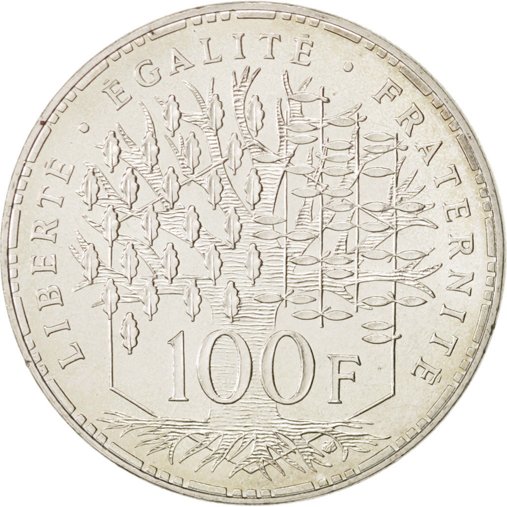 Moneta, Francia, Panthéon, 100 Francs, 1991, Paris, SPL, Argento, KM:951.1
