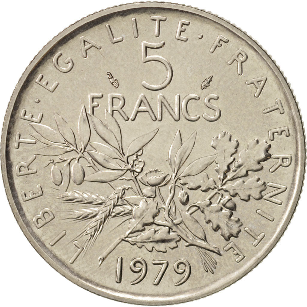 France, Semeuse, 5 Francs, 1979, Paris, MS(64), Nickel, KM:926a.1