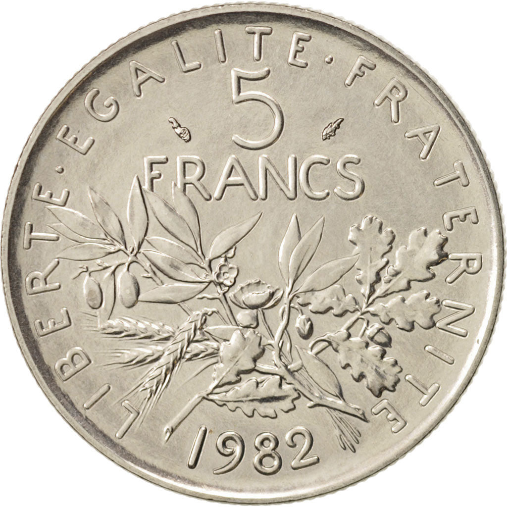 France, Semeuse, 5 Francs, 1982, Paris, MS(64), Nickel, KM:926a.1