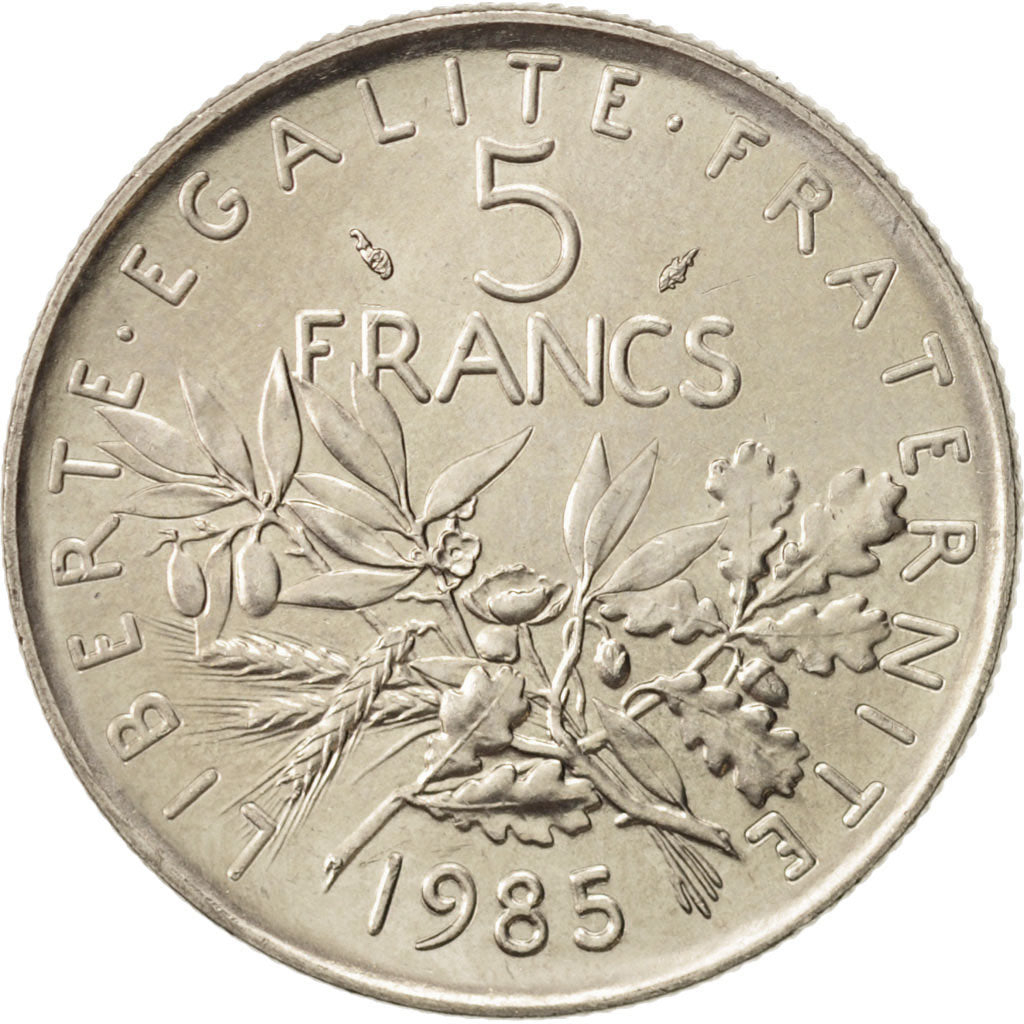 Coin, France, Semeuse, 5 Francs, 1985, Paris, MS(64), Nickel Clad Copper-Nickel