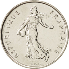 France, Semeuse, 5 Francs, 1990, Paris, MS(64), Nickel, KM:926a.1