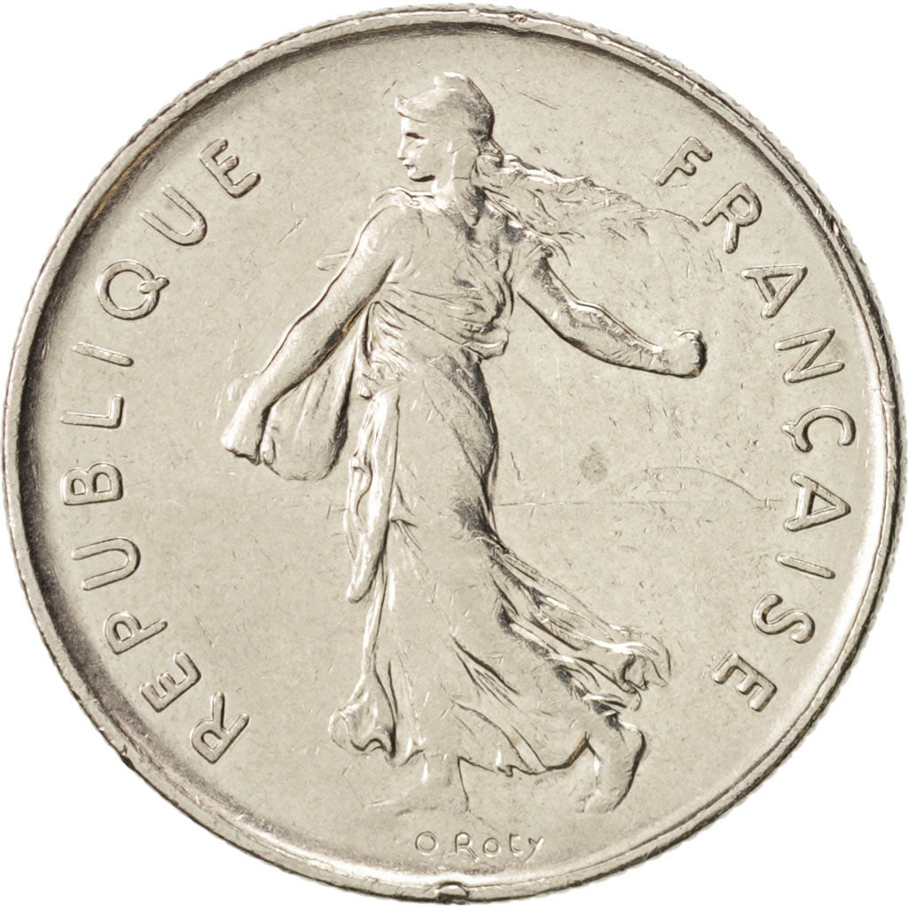 Frankreich, Semeuse, 5 Francs, 1991, Paris, SS, Nickel, KM:926a.1