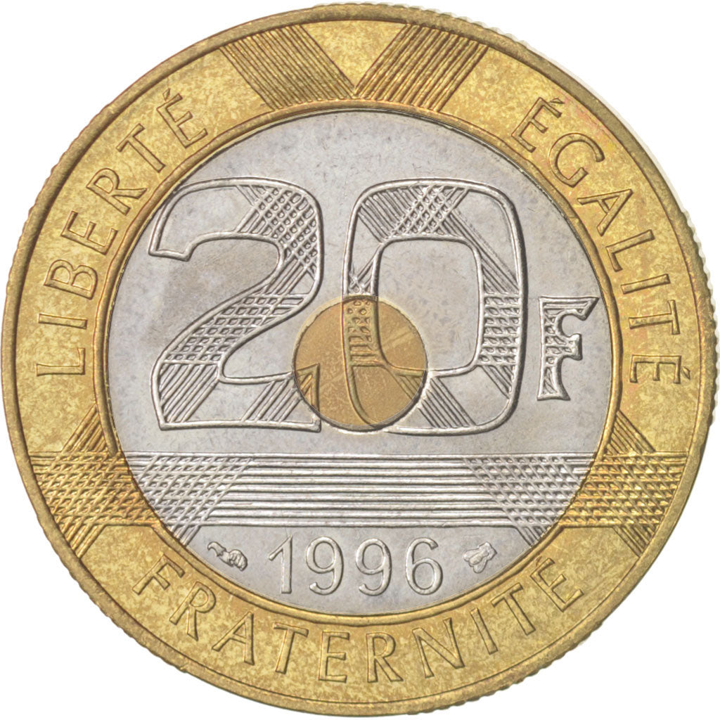 Frankreich, Mont Saint Michel, 20 Francs, 1996, Paris, VZ, KM:1008.2