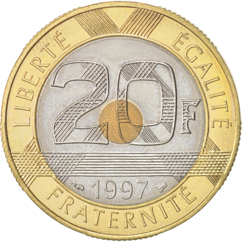 Coin, France, Mont Saint Michel, 20 Francs, 1997, Paris, AU(55-58)