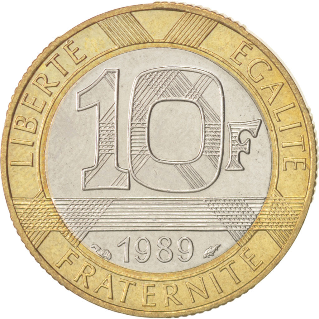 Munten, Frankrijk, Génie, 10 Francs, 1989, Paris, PR, Bi-Metallic, KM:964.1