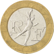 Moneta, Francia, Génie, 10 Francs, 1992, Paris, MB+, Bi-metallico, KM:964.1