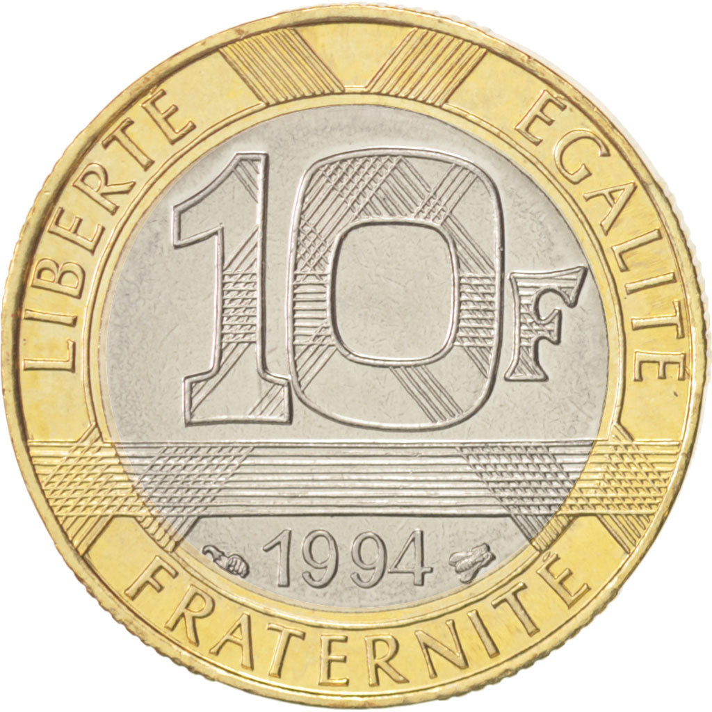 Coin, France, Génie, 10 Francs, 1994, Paris, MS(63), Aluminum-Bronze, KM:964.2