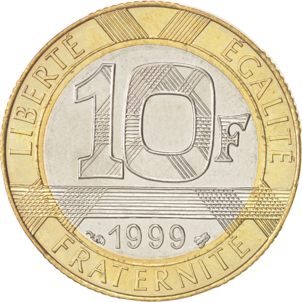 Munten, Frankrijk, Génie, 10 Francs, 1999, Paris, UNC-, Aluminum-Bronze