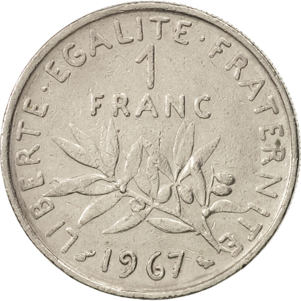 Frankreich, Semeuse, Franc, 1967, Paris, S, Nickel, KM:925.1, Gadoury:474