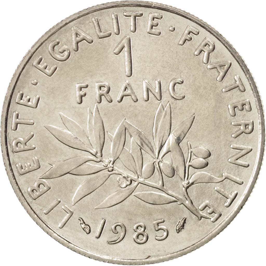 Coin, France, Semeuse, Franc, 1985, Paris, MS(63), Nickel, KM:925.1, Gadoury:474