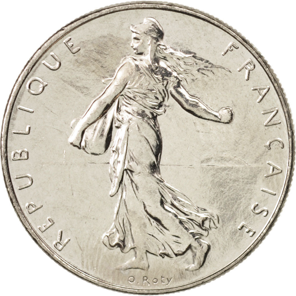 Coin, France, Semeuse, Franc, 1989, Paris, MS(63), Nickel, KM:925.1, Gadoury:474