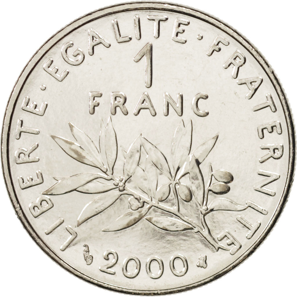Francia, Semeuse, Franc, 2000, Paris, SPL, Nichel, KM:925.2, Gadoury:474