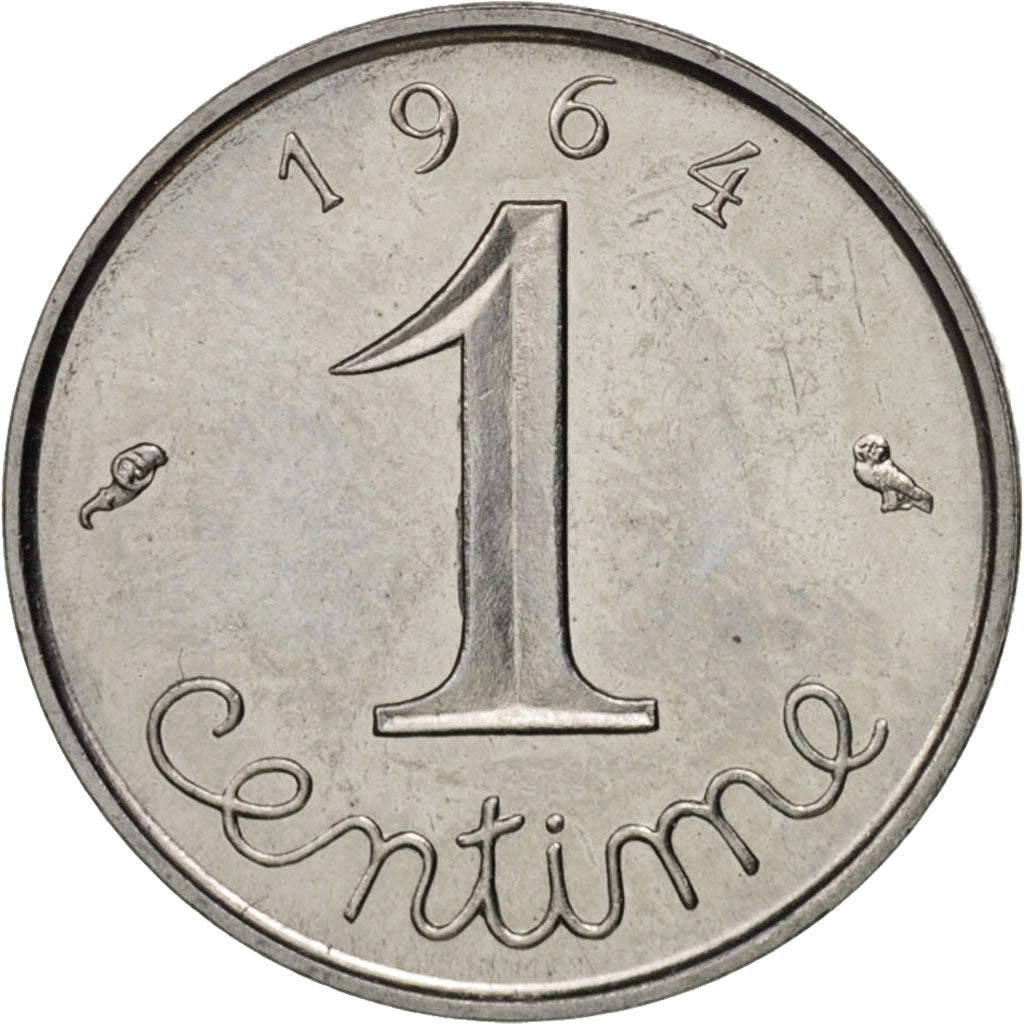 Coin, France, Épi, Centime, 1964, Paris, MS(63), Stainless Steel, KM:928