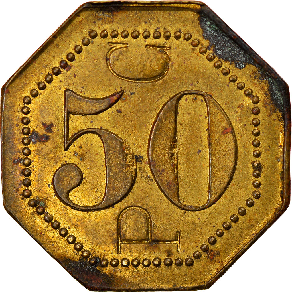 Moneda, Francia, Uncertain Mint, 50 Centimes, Denomination on both sides, BC+