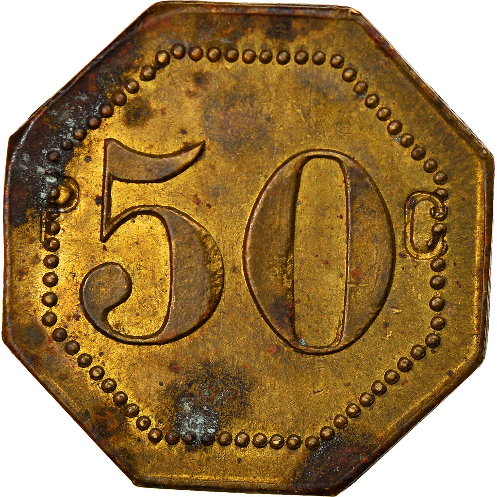 Moneda, Francia, Uncertain Mint, 50 Centimes, Denomination on both sides, BC+
