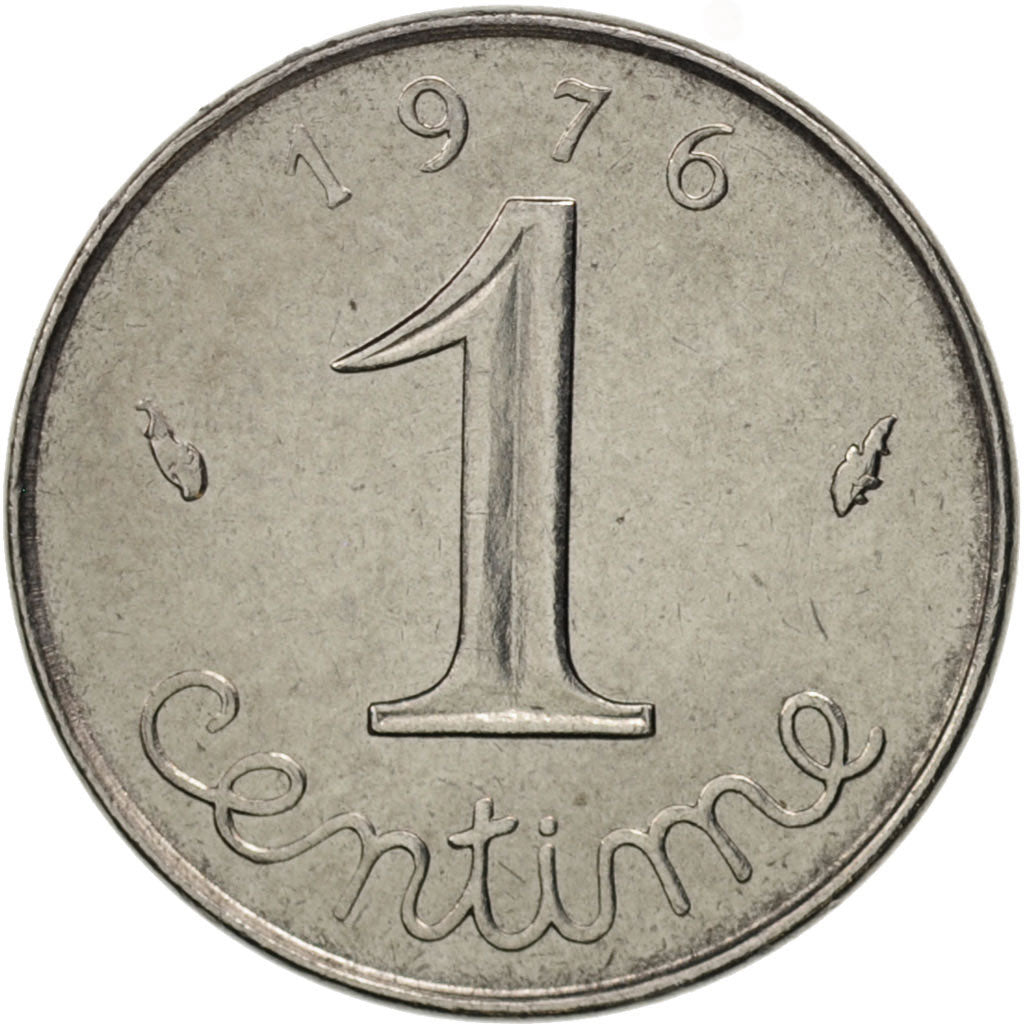 Coin, France, Épi, Centime, 1976, Paris, MS(63), Stainless Steel, KM:928