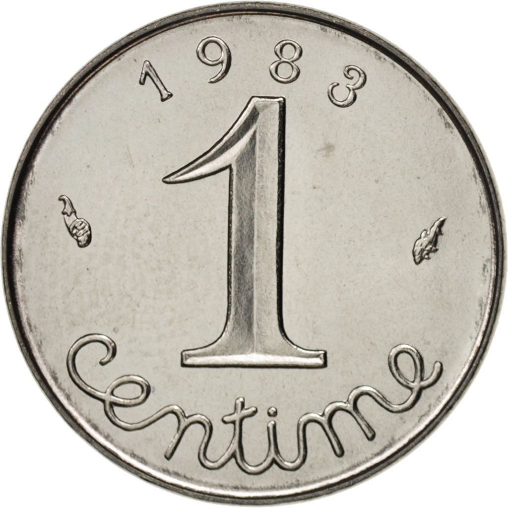 Coin, France, Épi, Centime, 1983, Paris, MS(63), Stainless Steel, KM:928