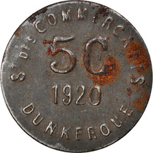 Coin, France, Société des Commerçants, Dunkerque, 5 Centimes, 1920