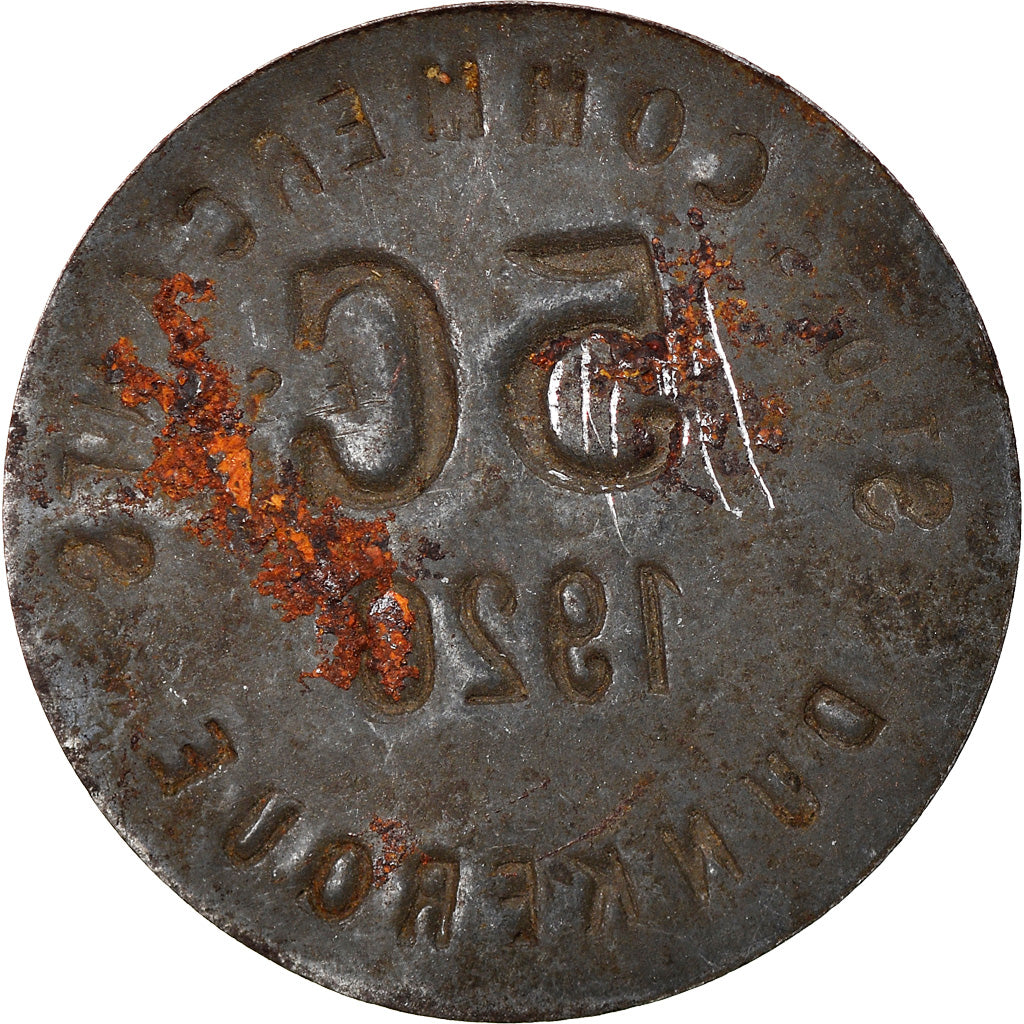 Coin, France, Société des Commerçants, Dunkerque, 5 Centimes, 1920