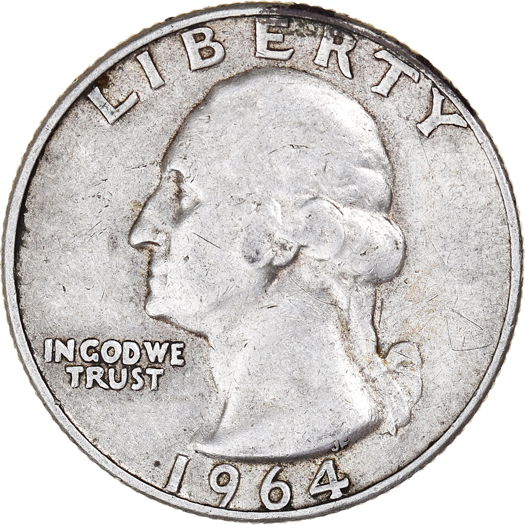 Coin, United States, Washington Quarter, Quarter, 1964, U.S. Mint, Denver