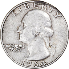 Coin, United States, Washington Quarter, Quarter, 1964, U.S. Mint, Denver